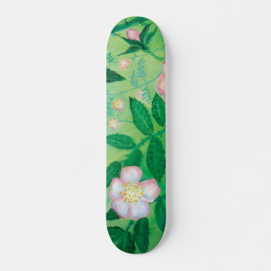 Bloeming van Wild Roos Rosa Canina Persoonlijk Skateboard (Voorkant)
