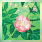 Bloeming van Wild Roos Rosa Canina Raamsticker (Vel 3)