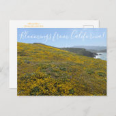 Bloemingen uit Californië! Briefkaart (Voorkant / Achterkant)
