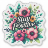 Bloeminspiratie voor positieve vibes sticker (Voorkant)