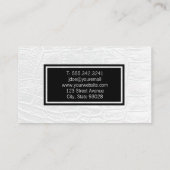 Bloemist | Anjers (Rood) | Witte Leer Visitekaartje (Achterkant)