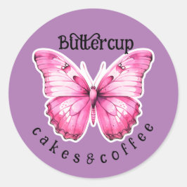 Bloemist Bakkerij Cafe Aangepaste Shop Naam Produc Ronde Sticker