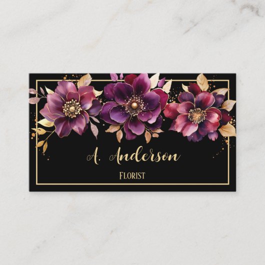 Bloemist Black Visitekaartje (Voorkant)