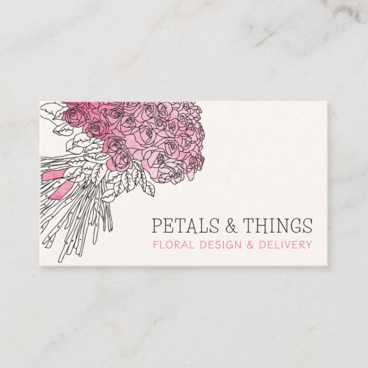 Bloemist Bloemen Boeket Visitekaartje (Voorkant)