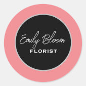 Bloemist, Bloemen Ronde Sticker (Voorkant)