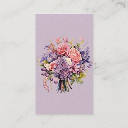 Bloemist Bloemen te koop Visitekaartje (Achterkant)