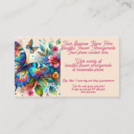 Bloemist Bloemenarrangement Bloemenwinkel Verkoop Visitekaartje