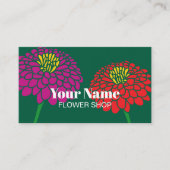 Bloemist bloemenwinkel visitekaartje logo sjabloon (Voorkant)