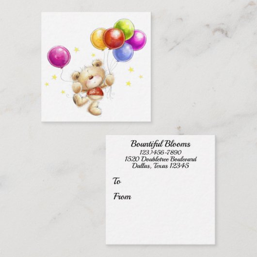 Bloemist, Cadeau, Behuizing, Visitekaartje Informatiekaartje (Voorkant / Achterkant)