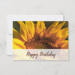 Bloemist editie zonnebloem foto Happy Birthday Notitiekaartje
