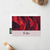 Bloemist Edition aangepaste rode roos 'voor u' Fot Notitiekaartje (Voorkant / Achterkant in situ)
