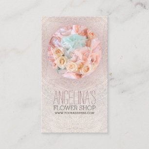  bloemist Elegante Bloemencirkel Kaart Visitekaartje