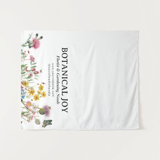 Bloemist Garden Pop Up Shop Table Runner Sign Wandkleed (Voorkant (horizontaal))