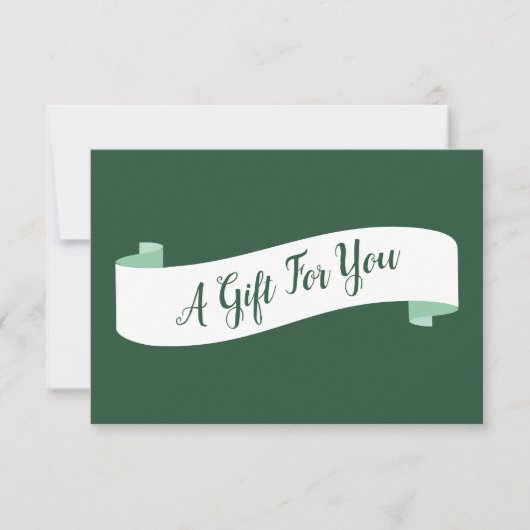 💝Bloemist Groen & Wit Cadeaubon Notitiekaartje (Voorkant)