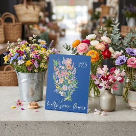 Bloemist Handgeschilderde Bloemen Markt Boerenstal Reclamebord Met Voetstuk