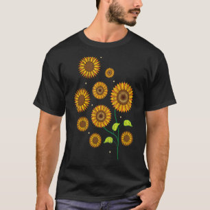 Bloemist Hippie Bloem Tuinman Vintage Gele Zonnebl T-shirt