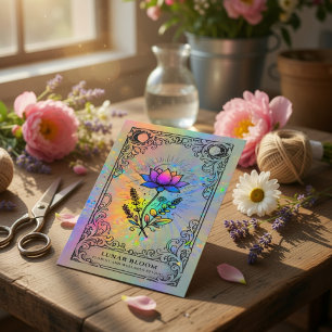 Bloemist Holografische Lotus Bloemen Visitekaartje
