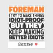 Bloemist Ik probeer dingen grappig te maken Zeggen Sticker (Vel)