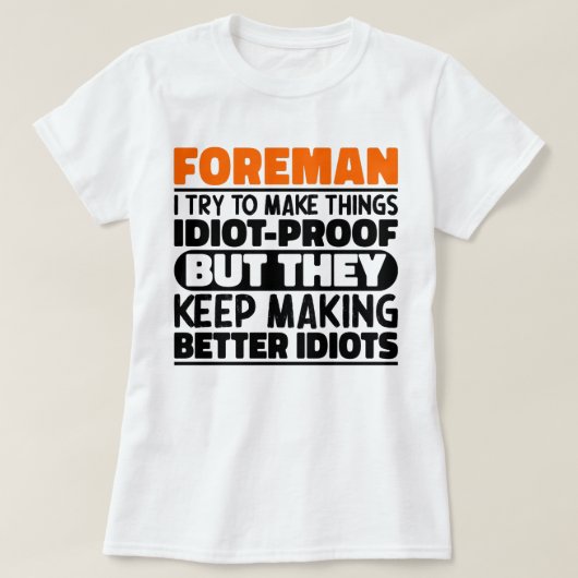 Bloemist Ik probeer dingen grappig te maken Zeggen T-shirt (Design voorkant)