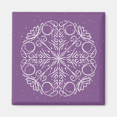 Bloemist - Job Carrière Sneeuwvlok Word Art Magneet (Voorkant)