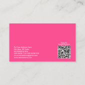 Bloemist Kleurrijk Bloemboeket met QR Code Wit Visitekaartje (Achterkant)