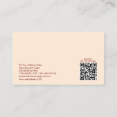 Bloemist Kleurrijk Bloemenboeket met QR Code Rood Visitekaartje (Achterkant)