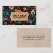 bloemist | Kleurrijke bloemen achtergrond Visitekaartje (Voorkant / Achterkant)