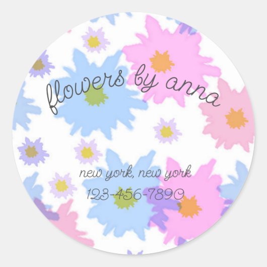 Bloemist Labels voor Flower Shop (Voorkant)