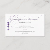 Bloemist Lavendel Kruidenblad Botanisch Visitekaartje (Achterkant)