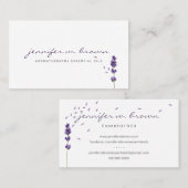 Bloemist Lavendel Kruidenblad Botanisch Visitekaartje (Voorkant / Achterkant)