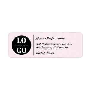 Bloemist maakt zachte pastelkleuren aangepast logo etiket