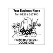 Bloemist of Bloemenwinkel Bloemen verkopen Rubberstempel (Afrduk)