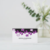Bloemist (Paarse) Visitekaartje (Staand voorkant)