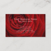 Bloemist rode roos visitekaartje (Achterkant)