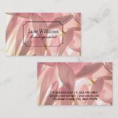 bloemist | Roze bloemen Visitekaartje (Voorkant / Achterkant)