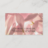 bloemist | Roze bloemen Visitekaartje (Achterkant)