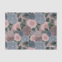 Bloemist Shop Muted Peony Tissue Paper Design