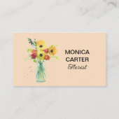 Bloemist Social media QR Code Bloemen Elegant Visitekaartje (Achterkant)