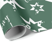 🌟Bloemist Starry Green Vrolijk Kerstfeest Cadeaupapier (Rol Hoek)