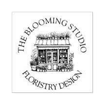 Bloemist Storefront Studio Rubber Stamp
