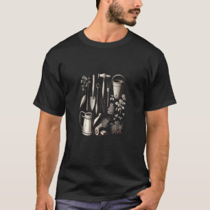 Bloemist Tuinman Vader Grijswaarde Tuingereedschap T-shirt