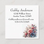 bloemist vierkante visitekaartje (Achterkant)