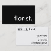 bloemist. visitekaartje (Voorkant / Achterkant)