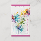 Bloemist visitekaartje. Stijlvolle gespetterde blo Visitekaartje (Voorkant)