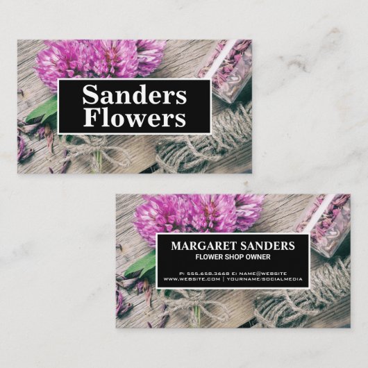 Bloemist werkplaats visitekaartje (Voorkant / Achterkant)