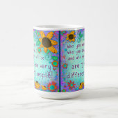  bloemist Wie je bent Quote Inspirerend Koffiemok (Center)