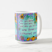  bloemist Wie je bent Quote Inspirerend Koffiemok (Voorkant rechts)