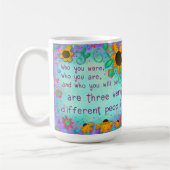  bloemist Wie je bent Quote Inspirerend Koffiemok (Links)