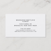 Bloemist Yellow Rose Flower Visitekaartje (Achterkant)