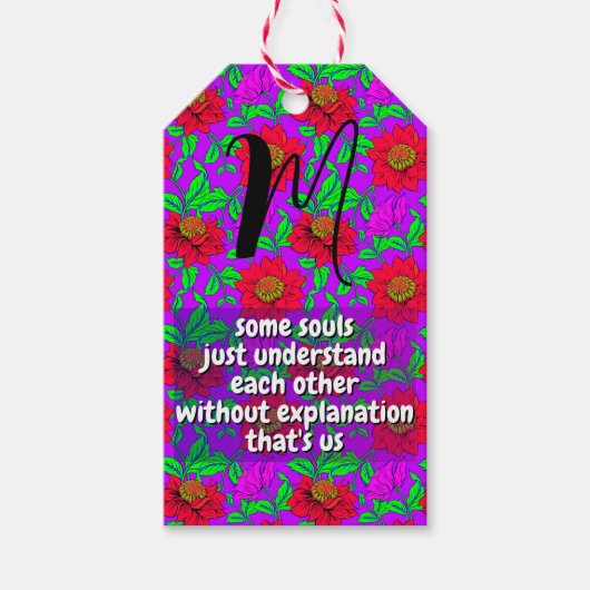 Bloemister Sister Quote & Monogram | Special Cadeaulabel (Voorkant)